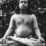Young Paramhansa Yogananda in Lotus Pose