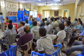 Nayaswami Dharmini and Nayaswami Dharmarajan Teaching in Chennai