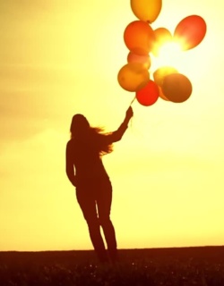 Woman with Balloons